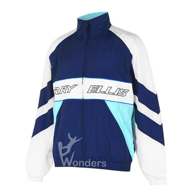 Mens Colour Block Windbreaker Lightweight Nylon Track Jacket 100% Nylon