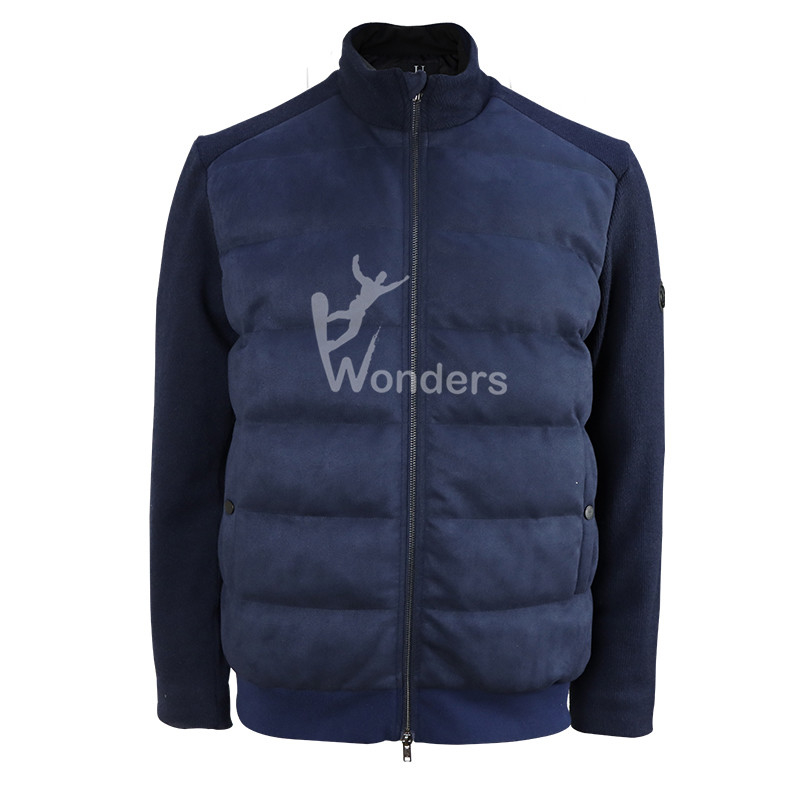 Men's 96% polyester 4% spandex Wool Hybrid Jacket Long Sleeve