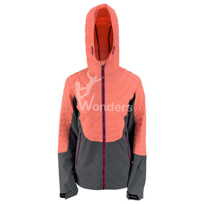 Ladies Fashion Hybrid Softshell Jacket Long Sleeve 100% Nylon 20D Cire