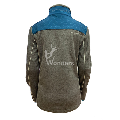 Man's Sweater hybrid knit jacket 2 Tone Full Zipper Jacket OEM