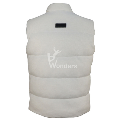 Recycled Men's Knit Wool Padding Puffer Vest Long Sleeveless