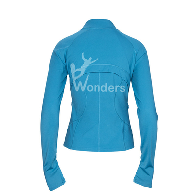 Women’S Full Zip Up Yoga Top Jacket 75%Nylon 25%spandex