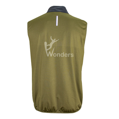 Men’S Glued Woven Stretch Knit Fabric Hybrid Padding Vest Sleeveless Lightweight