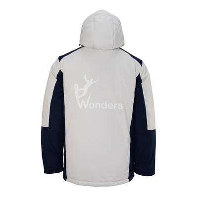 Men'S Full Zip Breathable Padding Ski Jacket Multi Pocket Windproof