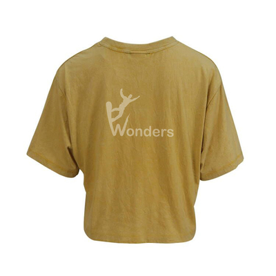 Women's high quality crew neck classic yellow T-shirt