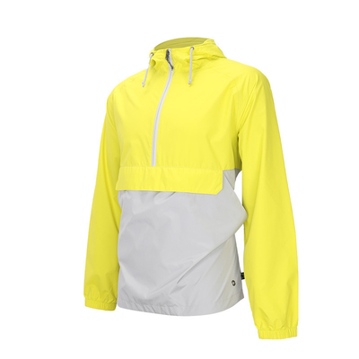 Mens Lightweight Waterproof Jacket 1/4 Zip Packable Hooded Rain Jacket