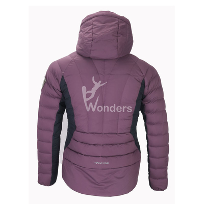 Stretch 90/10 Duck Hoodie Sports Down Jackets Women'S Customized