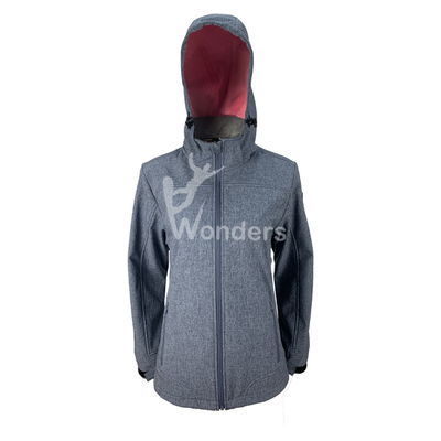 Waterproof Windproof Ladies Soft Shell Waterproof Jacket Dyed