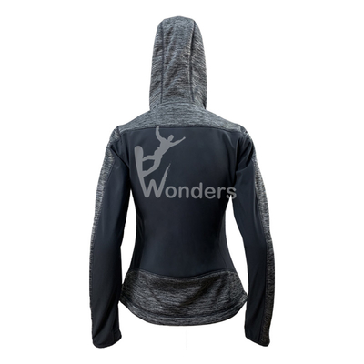 Ladie's Fashion Hoodid Windproof Softshell Jackets Waterproof