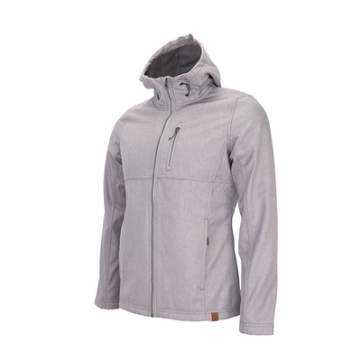Men's Melange Sherpa Lined Hoodied Outdoor Softshell Jacket 100% Polyester