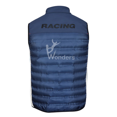 Men's Stand Collar Lightweight Puffer Vest Warm Sleeveless Channel Cloth