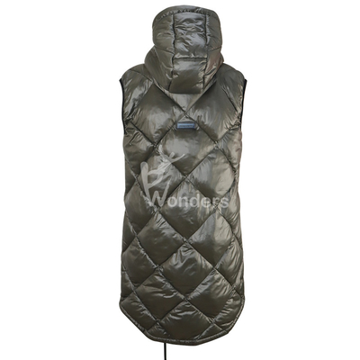 Slim Sleeveless Quilted With Zipper Closure Winter Puffer Vest Women's OEM