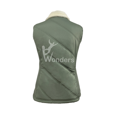 Womens Olive Lightweight Puffer Vest Ladies 100% Polyester