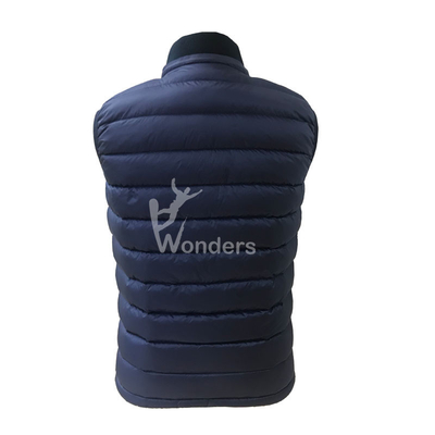 Lightweight Water Resistant Ribstop Down Puffer Vest Men'S Customized