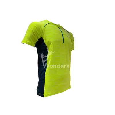 Men's Short Sleeve Sweatshirts Quick Dry 1/4 Fly Zip Gym Running