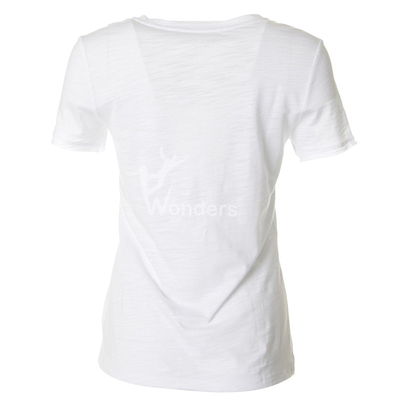 Women' S Cotton V Neck Breathable Sports T Shirts With Chest Pocket Customized