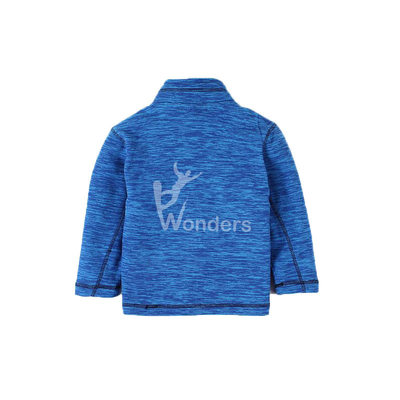 Boys Melange Breathable Fleece Jacket Full Zip Dyed