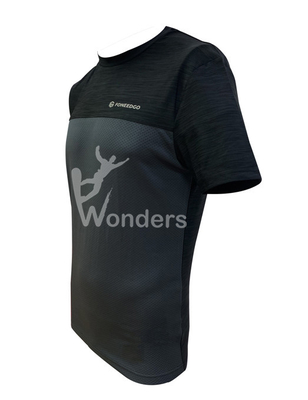 Mens Quick Dry Short Sleeve RunningBreathable Sports T Shirts Round Neck