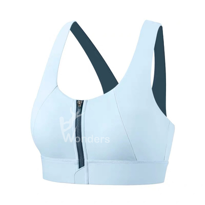 Yoga High Waist Sport Leggings Sports Bras Racerback Front Zip With Padded Cups