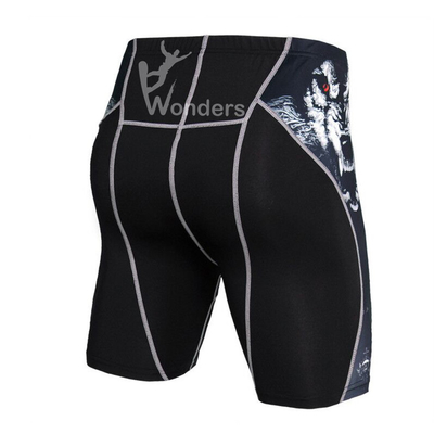 Men's Performance Black Compression Shorts Cool Dry Tights Elastic Closure