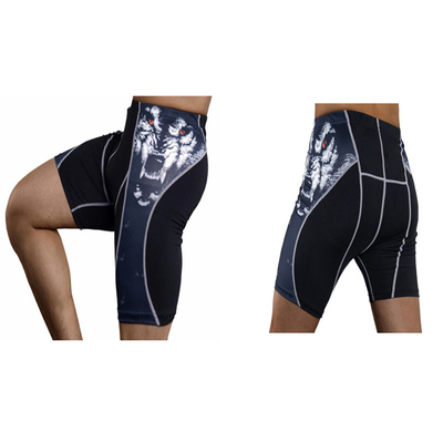 Men's Performance Black Compression Shorts Cool Dry Tights Elastic Closure