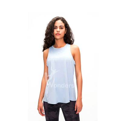 Women's Yoga Sleeveless Breathable Sports T Shirts Open Back Sports Tops