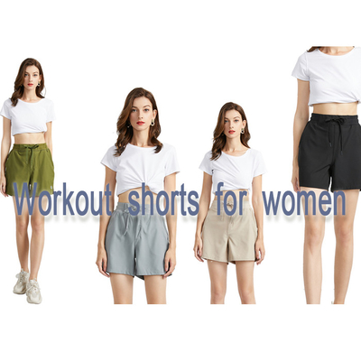Quick Dry Running Windproof Hiking Pants Women's Stretch Workout Shorts OEM