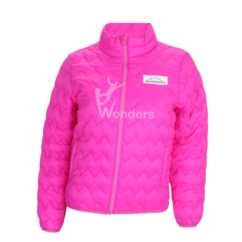 Girls Water Resistant Zig Zag Quilted Padded Full Zip Jacket Gliding Print