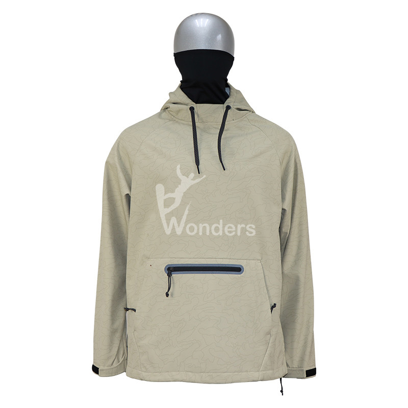 Unique Design Men's Softshell Printed Hoodie Sweatshirt With Mask