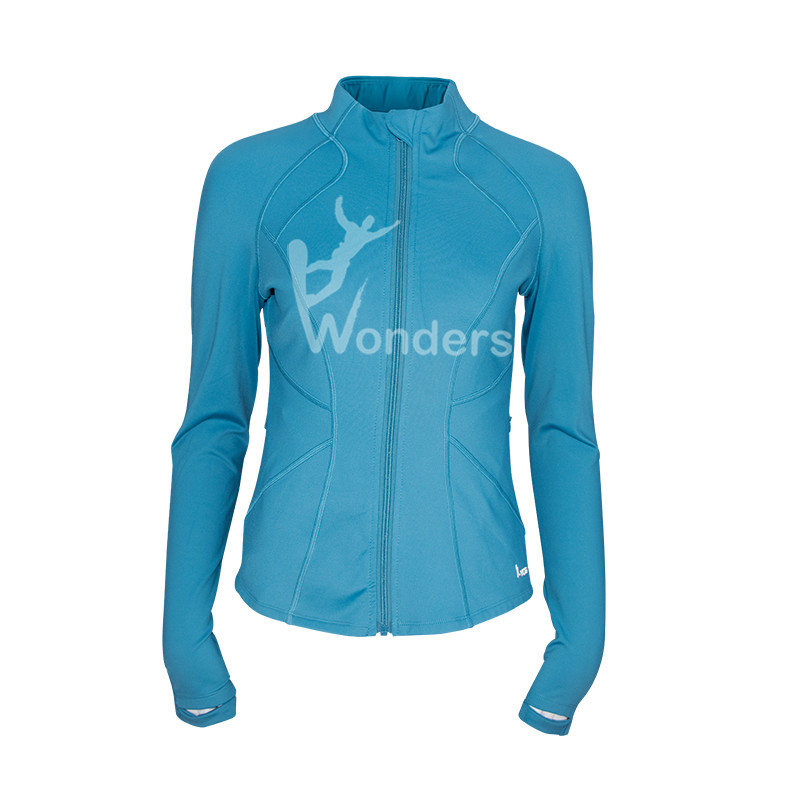 Women’S Full Zip Up Yoga Top Jacket 75%Nylon 25%spandex