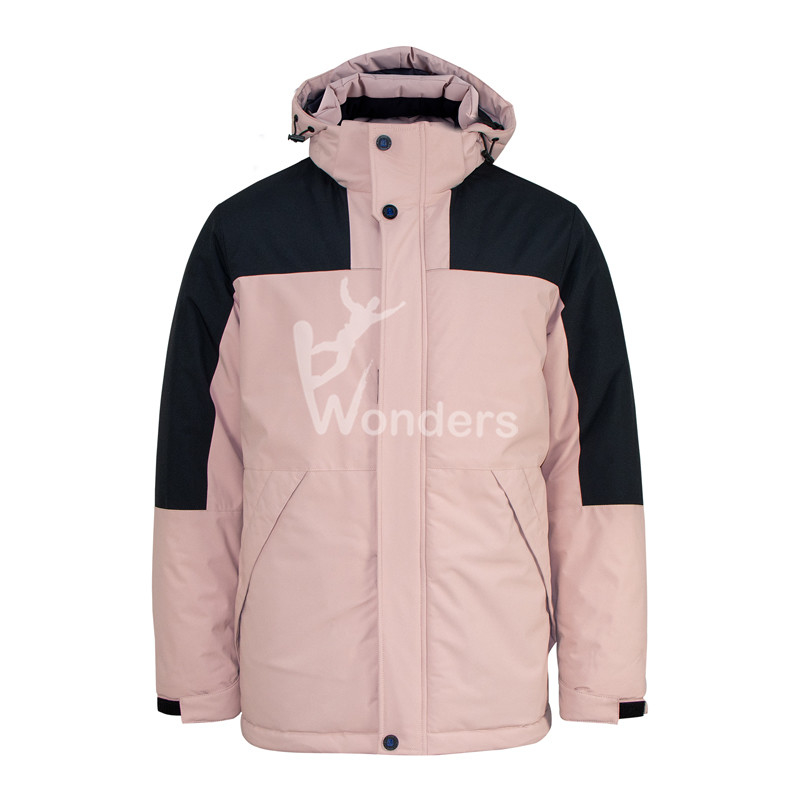 Men'S Full Zip Padding Ski Jacket Water Resistant For Outdoor