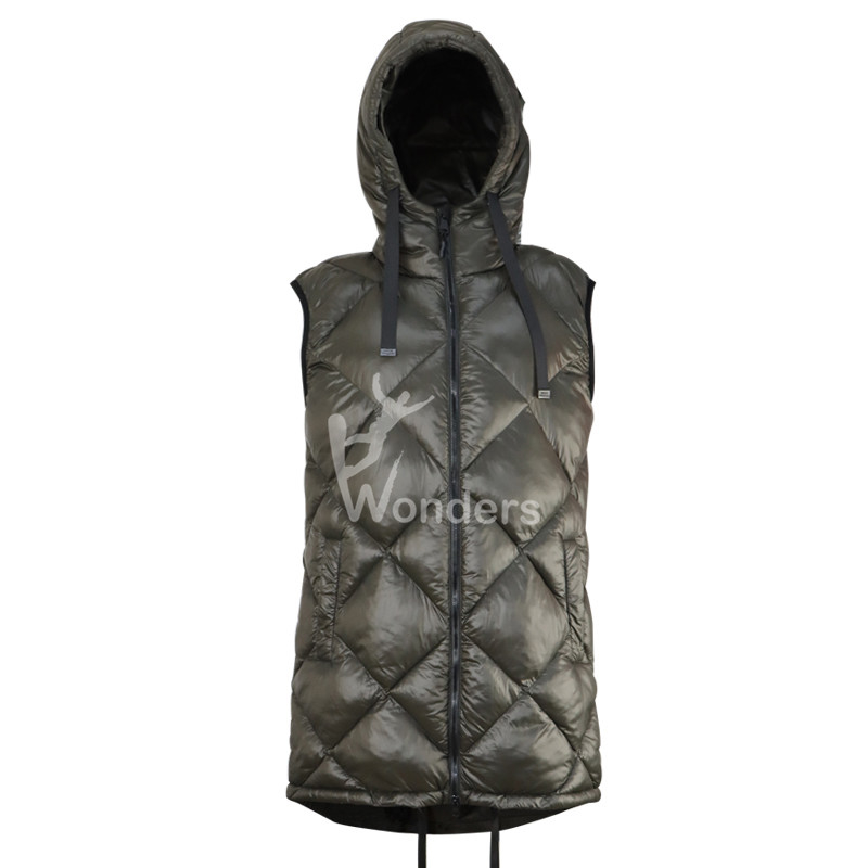 Slim Sleeveless Quilted With Zipper Closure Winter Puffer Vest Women's OEM