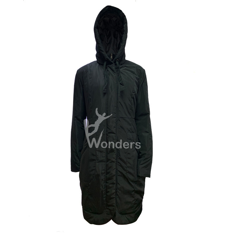 Woman's Heather Hooded Padded Longline Puffer Jacket In Black
