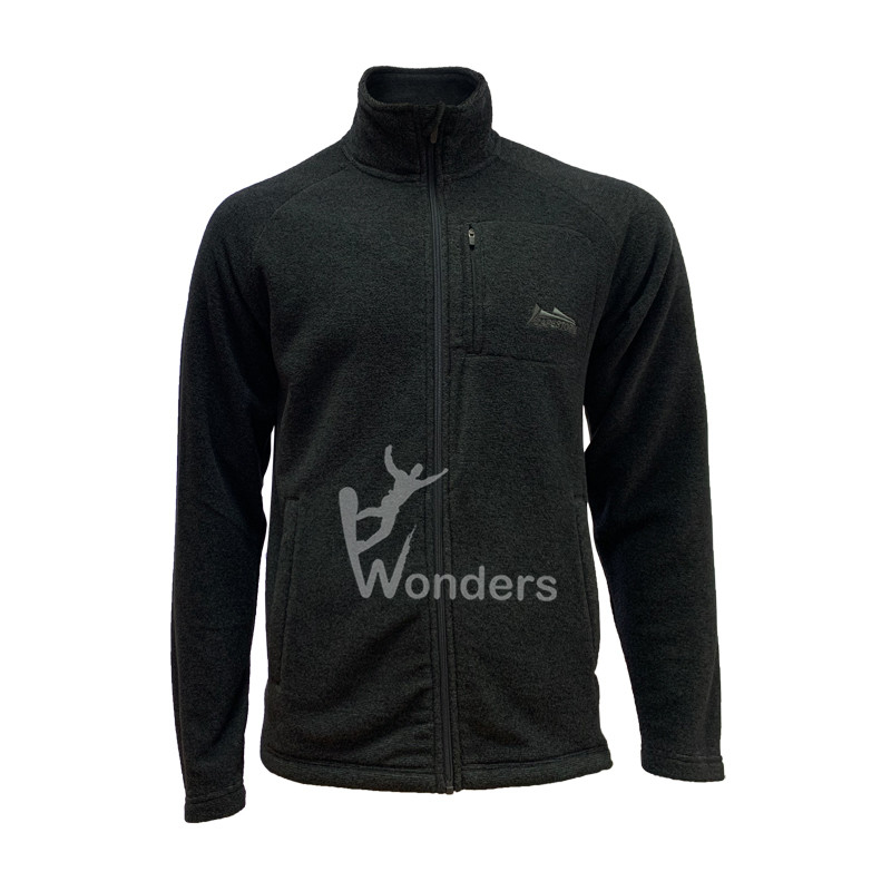 Full Zip Micro Casual Men' s Breathable Fleece Jacket OEM