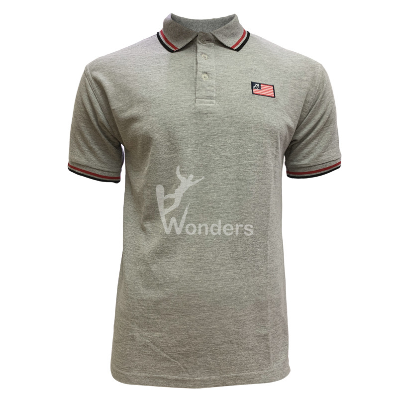 Slim Fit Short Sleeve Gray Melange Breathable Polo Shirts Man' S Casual