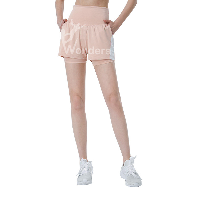 Women High Waist Running Shorts With Liner Workout Yoga Short Customized