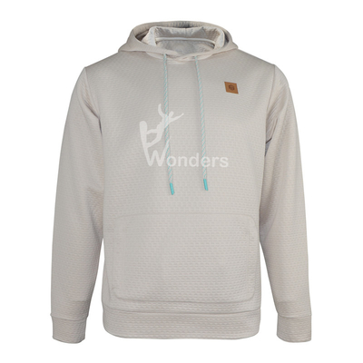 Long sleeve Mens Hoodie Sweatshirt With Drawcord